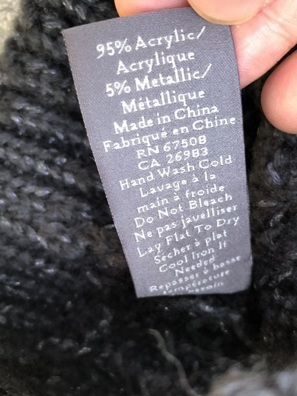 VINCE CAMUTO Knit Pom Beanie Hat Women's Grey Cuffed Cap One Size